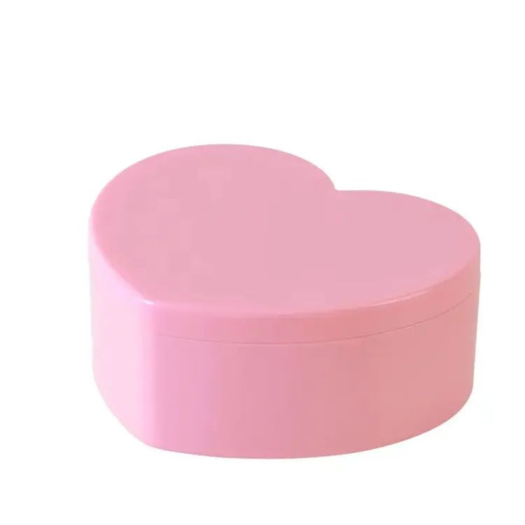 Heart Shape Cute Princess Jewellery Box for Baby Girls Makeup Box with Mirror for Girls