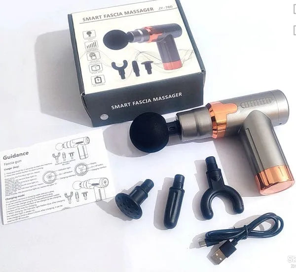 Jy-760 Mini Massage Gun Muscle Massager Portable Ultra Massage Heads Usb C Charging Port Massage Gun