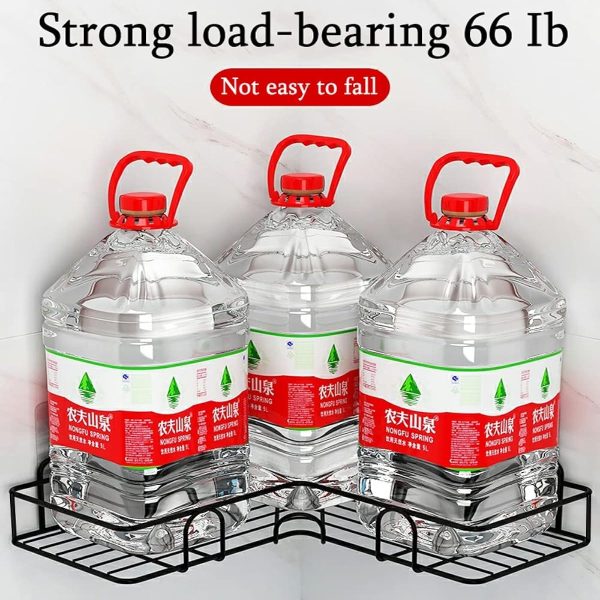 Kitchen Bathroom Corner Metal Rack Shelf New Design With Hook