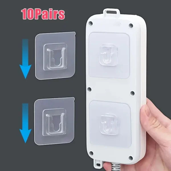 Transparent Double Sided Male Female Adhesive Hooks For Bathroom Kitchen Office Hanging