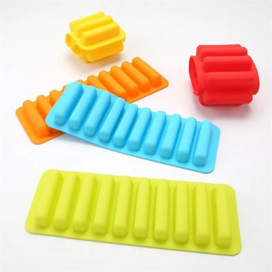 10-Grid Silicone Ice Cube Tray – Water Bottle & Pudding Mold