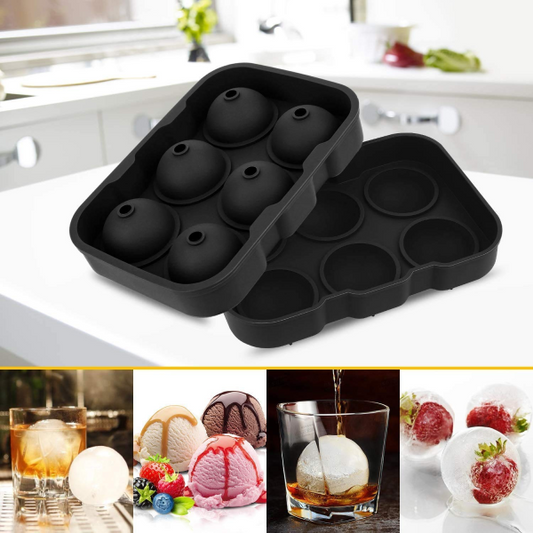 1Pc Round Ice Cube Tray – Easy Release Silicone