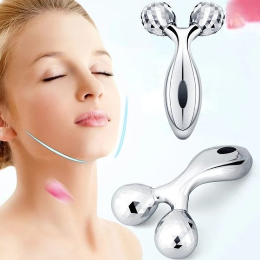 3D Face Roller Massager – 360° Rotating Y-Shape Lifting Tool (NM-091)