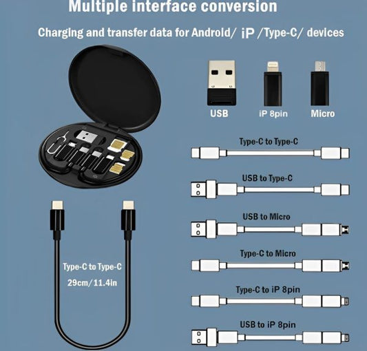 (5 in 1) Data Cable Set – 60W Fast Charging, All Solutions in One, Random Color