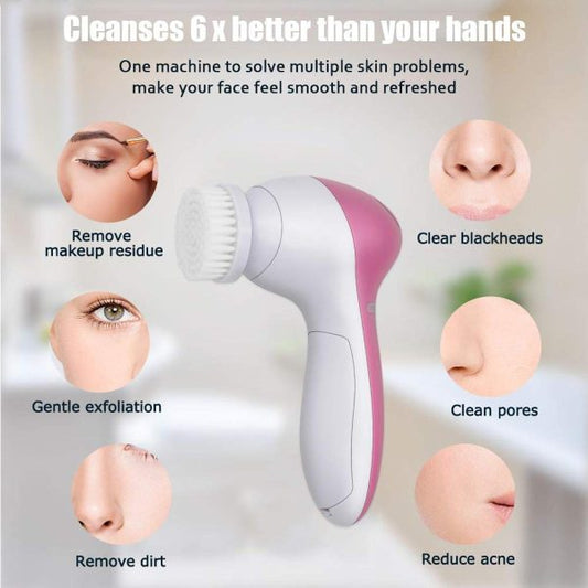 5-in-1 Beauty Kit – Makeup Remover, Scrub, Blackhead Remover, Lotion Applicator & More