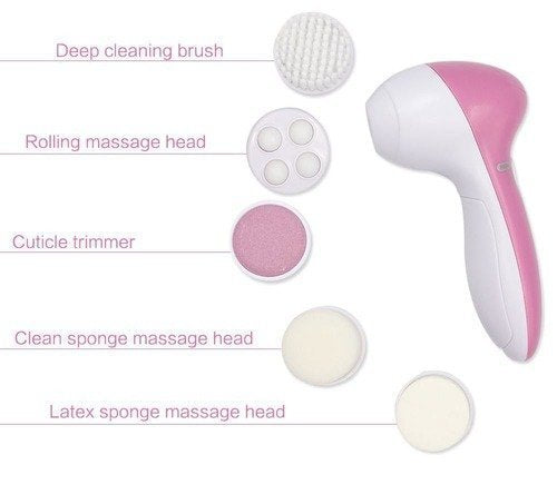 5-in-1 Beauty Kit – Makeup Remover, Scrub, Blackhead Remover, Lotion Applicator & More