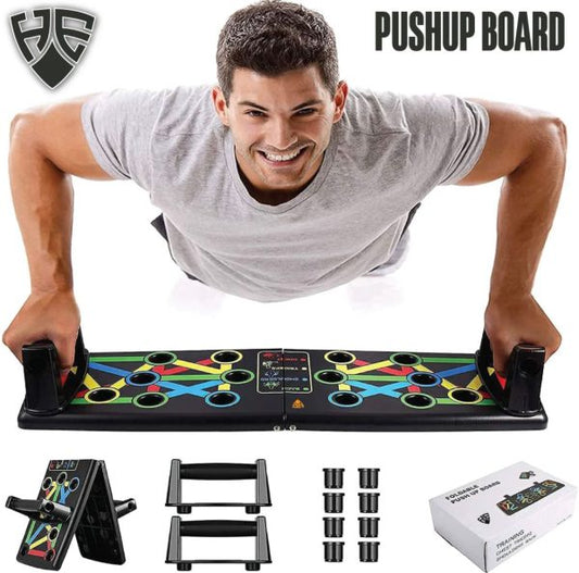 9-in-1 Foldable Push-Up Board – Multi-Functional Bodybuilding Fitness Equipment
