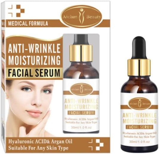 Aichun Beauty Anti-Wrinkle Face Serum – Hyaluronic Acid & Argan Oil (30ml)