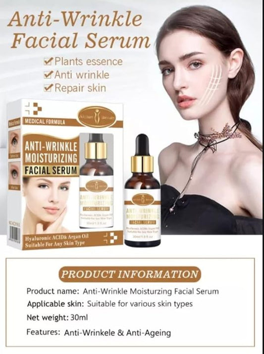 Aichun Beauty Anti-Wrinkle Face Serum – Hyaluronic Acid & Argan Oil (30ml)