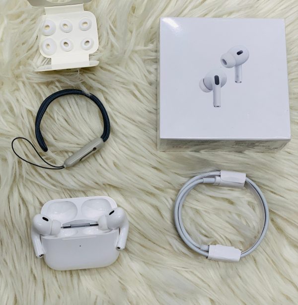AirPods Pro 2 Wireless Earbuds – Noise Reduction, ANC, Best Quality for Android, White Color with Dori