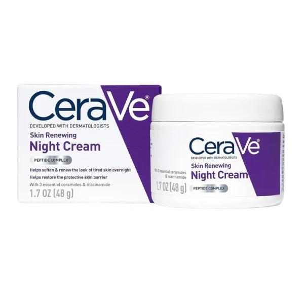 CeraVe 4-in-1 Skincare Kit – Night Cream, Sunscreen, Cleanser & Serum