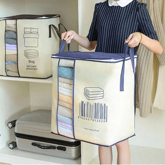 Heavy Quality Barcode Print Storage Bag – Non-Woven Fabric for Cloth Storage