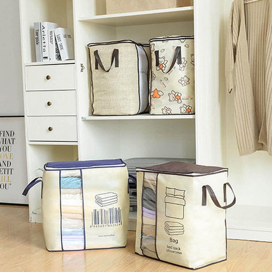 Heavy Quality Barcode Print Storage Bag – Non-Woven Fabric for Cloth Storage
