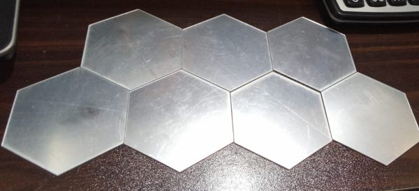Pack of 12 Hexagon Shape Acrylic Mirror Wall Stickers