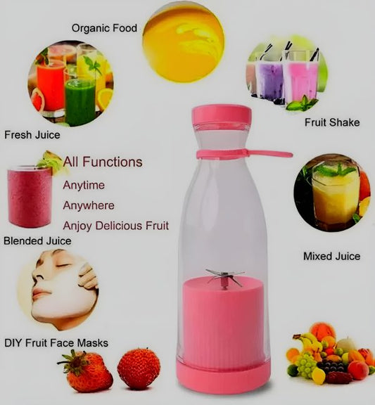 Mini Portable Blender Rechargeable – 420ml ( Random Color )