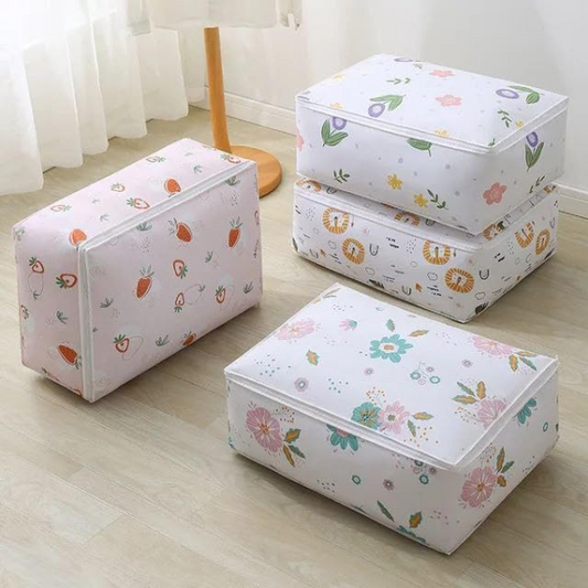 Quilt Storage Bag – Waterproof Zipper Closet Organizer for Coats, Blankets, Pillows & Jackets