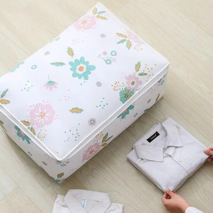 Quilt Storage Bag – Waterproof Zipper Closet Organizer for Coats, Blankets, Pillows & Jackets