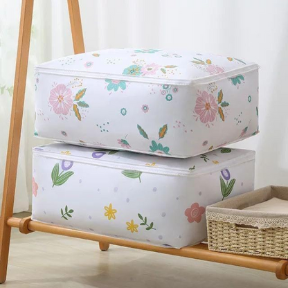 Quilt Storage Bag – Waterproof Zipper Closet Organizer for Coats, Blankets, Pillows & Jackets