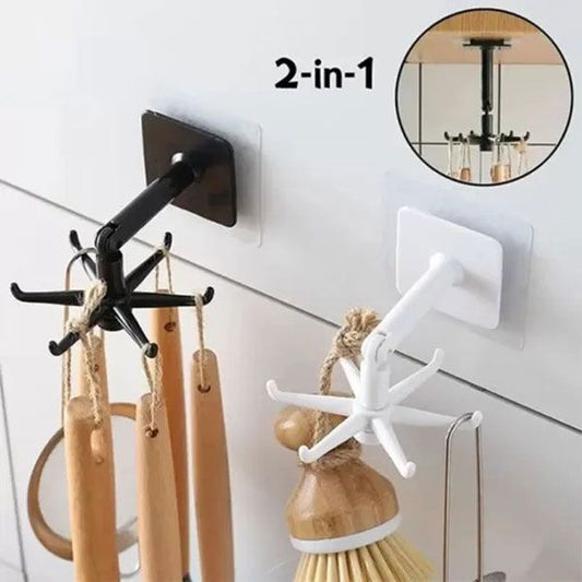 360° Rotating Sticking Hook – Kitchen Spoon & Utensil Holder Stand