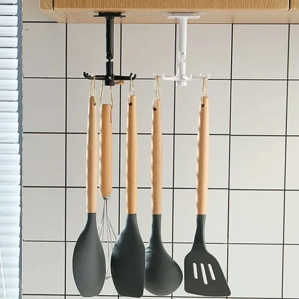 360° Rotating Sticking Hook – Kitchen Spoon & Utensil Holder Stand