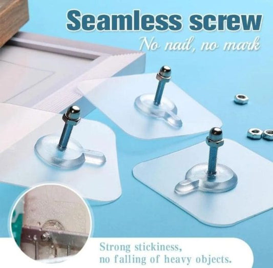 10-Piece Self-Adhesive Wall Hooks – Heavy-Duty Adhesive Mounts for Frames, Keys, Towels