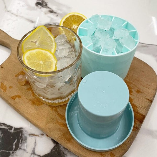 Silicone Ice Cube Maker & Ice Bucket Cup Mold – 2-in-1 Cooling Magic (random Color)