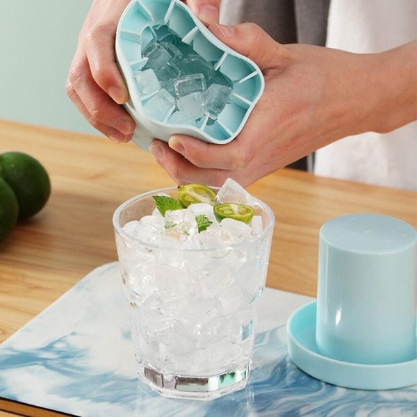 Silicone Ice Cube Maker & Ice Bucket Cup Mold – 2-in-1 Cooling Magic (random Color)