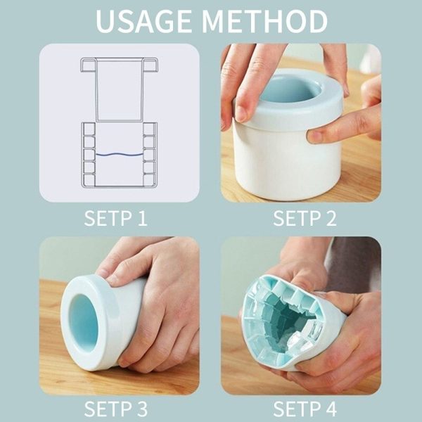 Silicone Ice Cube Maker & Ice Bucket Cup Mold – 2-in-1 Cooling Magic (random Color)