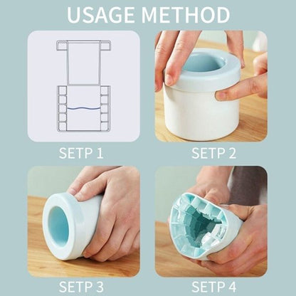 Silicone Ice Cube Maker & Ice Bucket Cup Mold – 2-in-1 Cooling Magic (random Color)