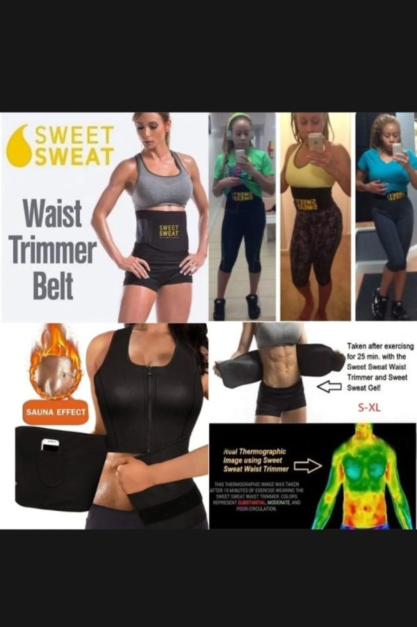 Sweat Belt For Weight Loss Slimming Trimming Waist Trainer Fitness Belt For Men And Women