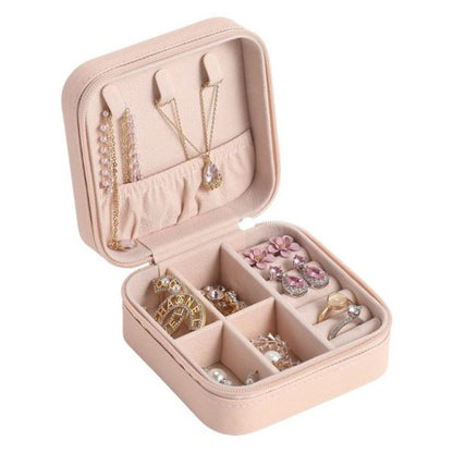 Travel Leather Pocket Jewellery Organizer With Box