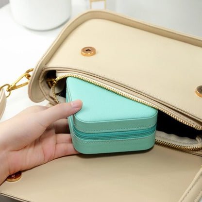Travel Leather Pocket Jewellery Organizer With Box