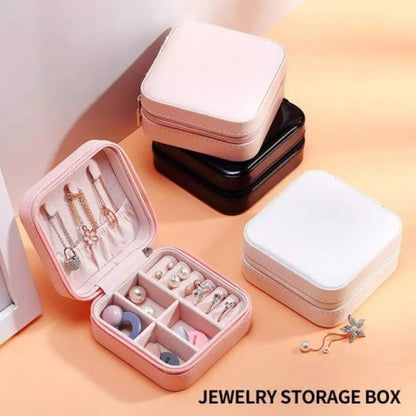 Travel Leather Pocket Jewellery Organizer With Box