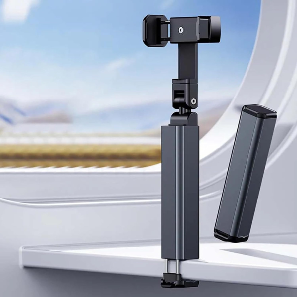 Universal Phone Holder – Flexible 360° Rotation, Hands-Free Airplane Mount for iPhone & Xiaomi, Travel Essentials (Random Color)